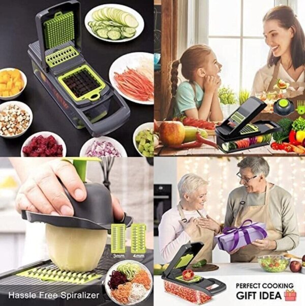 15 Multi Slicer Set Vegetable Slicer Kitchen Grater Vegetable Slicer Inserts Pus Separator - Image 9