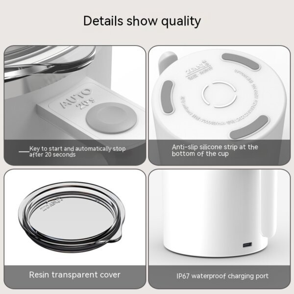Portable Smart Magnetic Automatic Mixing Coffee Cup Rechargeable Rotating Home Office Travel Stirring Cup - Image 8