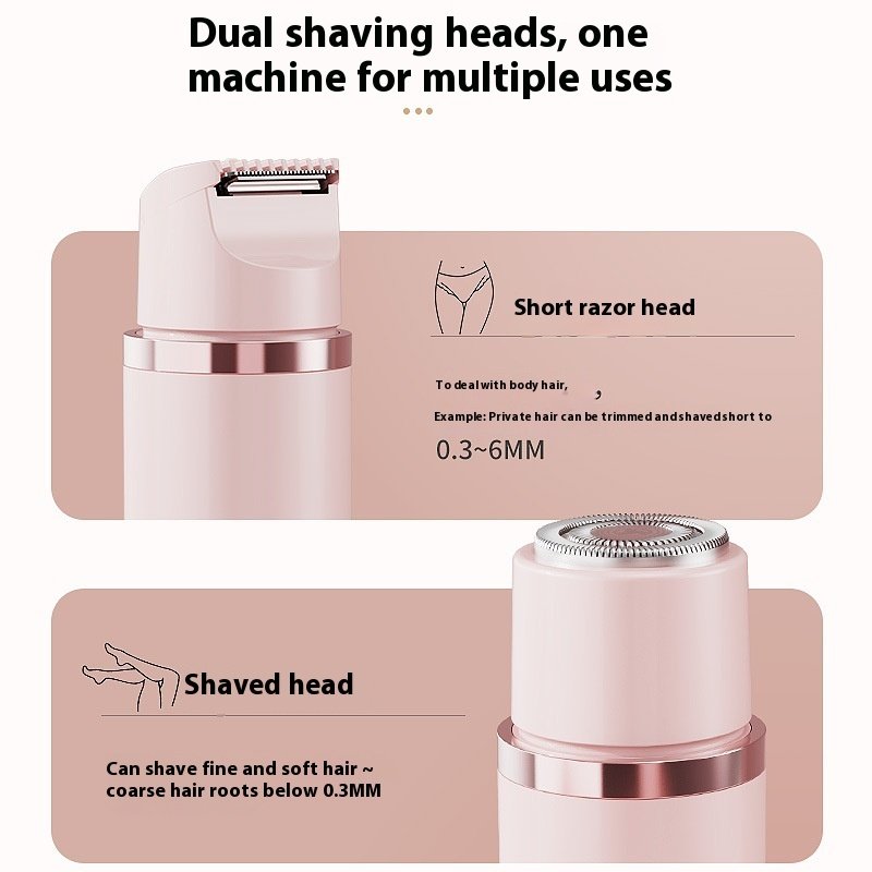 Dual-Head Electric Shaver Painless Women's Epilator Bikini Hair Removal Device Automatic Hair Trimmer Underarm Facial Lips Leg - Image 4