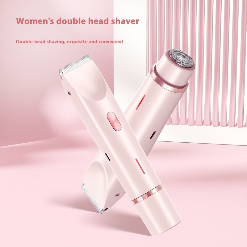 2 In 1 Hair Remover Women's Double Head Shaver Private Pubic Hair Trimmer Electric Razor Wet Dry Electric Body Hair - Image 3